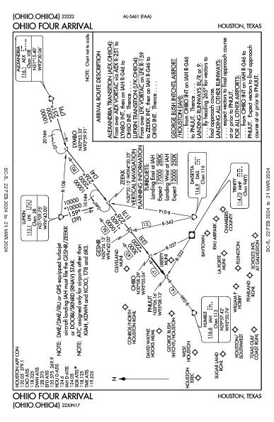Хьюстон Интерконтинентал Houston, TX (KIAH): OHIIO FOUR (STAR)